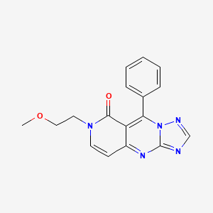 molecular formula C17H15N5O2 B5988198 7-(2-methoxyethyl)-9-phenylpyrido[4,3-d][1,2,4]triazolo[1,5-a]pyrimidin-8(7H)-one 