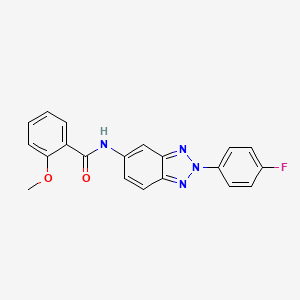 molecular formula C20H15FN4O2 B5988243 N-[2-(4-fluorophenyl)benzotriazol-5-yl]-2-methoxybenzamide 