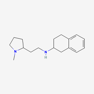 molecular formula C17H26N2 B5988275 N-[2-(1-methylpyrrolidin-2-yl)ethyl]-1,2,3,4-tetrahydronaphthalen-2-amine 