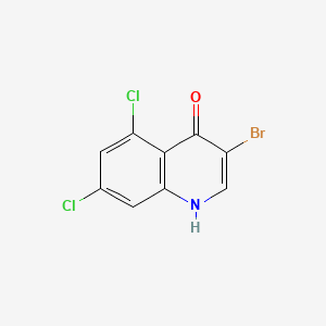 molecular formula C9H4BrCl2NO B598853 3-Bromo-5,7-dichloroquinolin-4(1H)-one CAS No. 1204810-37-6