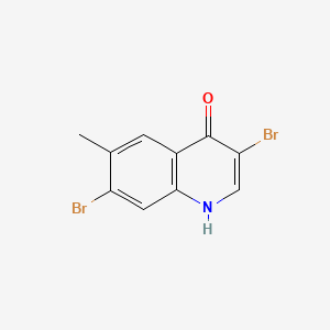 molecular formula C10H7Br2NO B598857 3,7-Dibromo-6-methylquinolin-4(1H)-one CAS No. 1204811-74-4