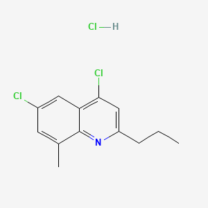 molecular formula C13H14Cl3N B598858 4,6-Dichloro-8-methyl-2-propylquinoline hydrochloride CAS No. 1204810-79-6