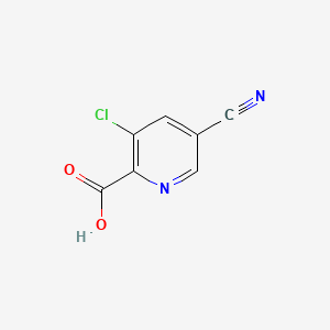 molecular formula C7H3ClN2O2 B598862 3-Chloro-5-cyanopyridine-2-carboxylic acid CAS No. 1200497-81-9