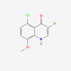 molecular formula C10H7BrClNO2 B598866 3-Bromo-5-chloro-8-methoxyquinolin-4(1H)-one CAS No. 1204811-25-5