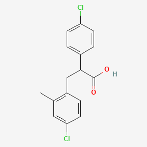 molecular formula C16H14Cl2O2 B598868 2-(4-Chlorobenzyl)-3-(4-chlorophenyl)propionic acid CAS No. 1610-68-0