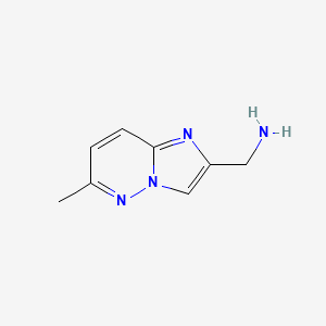 molecular formula C8H10N4 B598881 (6-Methylimidazo[1,2-b]pyridazin-2-yl)methanamine CAS No. 1201597-28-5