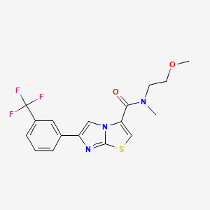 molecular formula C17H16F3N3O2S B5988841 N-(2-methoxyethyl)-N-methyl-6-[3-(trifluoromethyl)phenyl]imidazo[2,1-b][1,3]thiazole-3-carboxamide 