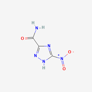 molecular formula C3H3N5O3 B598886 3-Nitro-1H-1,2,4-triazole-5-carboxamide CAS No. 199292-34-7