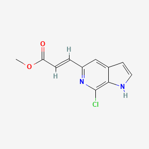 molecular formula C11H9ClN2O2 B598888 (E)-甲基 3-(7-氯-1H-吡咯并[2,3-c]吡啶-5-基)丙烯酸酯 CAS No. 1198098-49-5