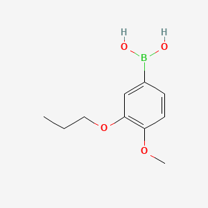 molecular formula C10H15BO4 B598890 (4-Methoxy-3-propoxyphenyl)boronic acid CAS No. 150145-31-6