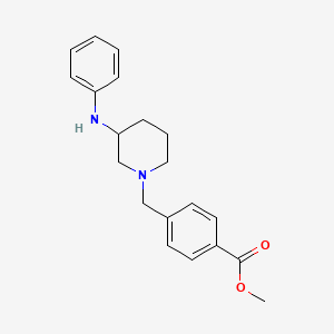 molecular formula C20H24N2O2 B5988905 Methyl 4-[(3-anilinopiperidin-1-yl)methyl]benzoate 