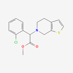 molecular formula C16H16ClNO2S B598896 Methyl 2-(2-chlorophenyl)-2-(4,5-dihydrothieno[2,3-c]pyridin-6(7H)-yl)acetate CAS No. 144457-43-2