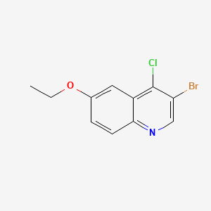 molecular formula C11H9BrClNO B598898 3-Bromo-4-chloro-6-ethoxyquinoline CAS No. 1204810-86-5