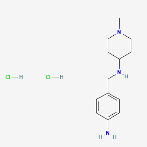 molecular formula C13H23Cl2N3 B598912 N-(4-aminobenzyl)-1-methylpiperidin-4-amine dihydrochloride CAS No. 1204810-58-1