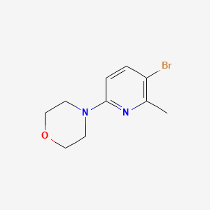 molecular formula C10H13BrN2O B598914 4-(5-Bromo-6-methylpyridin-2-yl)morpholine CAS No. 1199773-21-1