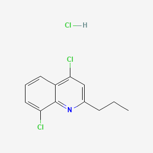 molecular formula C12H12Cl3N B598920 4,8-Dichloro-2-propylquinoline hydrochloride CAS No. 1204811-91-5