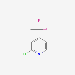 molecular formula C7H6ClF2N B598921 2-氯-4-(1,1-二氟乙基)吡啶 CAS No. 1204295-63-5