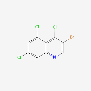 molecular formula C9H3BrCl3N B598924 3-Bromo-4,5,7-trichloroquinoline CAS No. 1204811-37-9