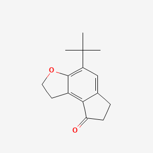 molecular formula C15H18O2 B598925 4-tert-Butyl-1,2,6,7-tetrahydro-8H-indeno[5,4-b]furan-8-one CAS No. 1198465-69-8