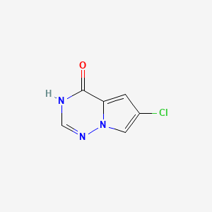 molecular formula C6H4ClN3O B598926 6-氯吡咯并[2,1-f][1,2,4]三嗪-4(3H)-酮 CAS No. 1198475-34-1