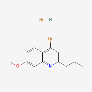 molecular formula C13H15Br2NO B598928 4-Bromo-7-methoxy-2-propylquinoline hydrobromide CAS No. 1204810-84-3