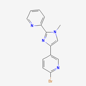 molecular formula C14H11BrN4 B598932 2-Bromo-5-(1-methyl-2-(pyridin-2-yl)-1H-imidazol-4-yl)pyridine CAS No. 1201802-66-5