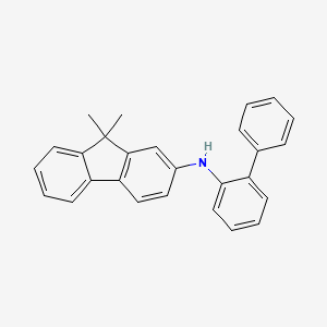 molecular formula C27H23N B598936 N-([1,1'-联苯]-2-基)-9,9-二甲基-9H-芴-2-胺 CAS No. 1198395-24-2