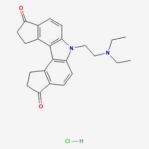 6-(2-(Diethylamino)ethyl)-10,11-dihydro-1H-dicyclopenta[c,g]carbazole-3,9(2H,6H)-dione hydrochloride