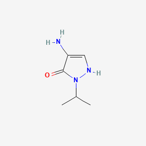 molecular formula C6H11N3O B598940 4-Amino-1-isopropyl-1H-pyrazol-5-ol CAS No. 198885-82-4