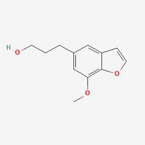 molecular formula C12H14O3 B598943 7-Methoxy-5-benzofuranpropanol CAS No. 118930-92-0