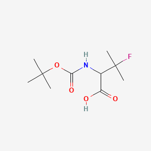 molecular formula C10H18FNO4 B598946 Boc-3-fluoro-DL-valine CAS No. 171348-52-0