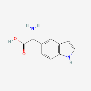molecular formula C10H10N2O2 B598947 2-氨基-2-(1H-吲哚-5-基)乙酸 CAS No. 108763-43-5