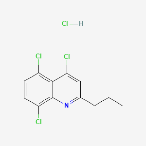 molecular formula C12H11Cl4N B598948 2-Propyl-4,5,8-trichloroquinoline hydrochloride CAS No. 1204810-38-7