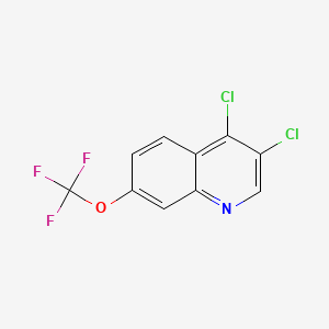 molecular formula C10H4Cl2F3NO B598949 3,4-Dichloro-7-(trifluoromethoxy)quinoline CAS No. 1204810-90-1