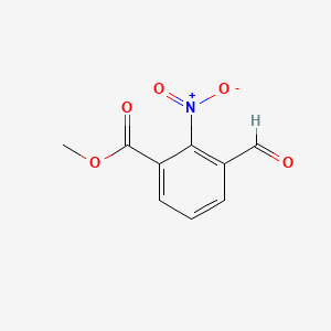 molecular formula C9H7NO5 B598951 Methyl 3-formyl-2-nitrobenzoate CAS No. 138229-59-1