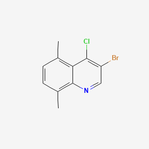 molecular formula C11H9BrClN B598952 3-Bromo-4-chloro-5,8-dimethylquinoline CAS No. 1204812-15-6