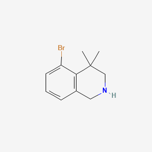 molecular formula C11H14BrN B598957 5-溴-4,4-二甲基-1,2,3,4-四氢异喹啉 CAS No. 1203684-57-4