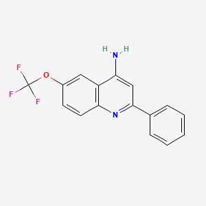 molecular formula C16H11F3N2O B598966 2-Phenyl-6-(trifluoromethoxy)quinolin-4-amine CAS No. 1204997-05-6