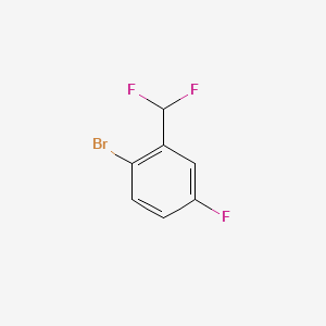 molecular formula C7H4BrF3 B598968 1-Bromo-2-(difluoromethyl)-4-fluorobenzene CAS No. 1198171-18-4