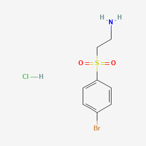 molecular formula C8H11BrClNO2S B598969 2-[(4-BroMophenyl)sulfonyl]-ethanaMine HCl CAS No. 1200575-83-2