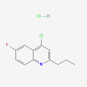 molecular formula C12H12Cl2FN B598977 4-Chloro-6-fluoro-2-propylquinoline hydrochloride CAS No. 1204811-61-9