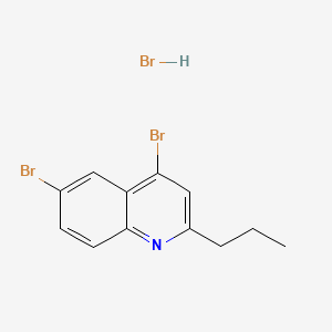 molecular formula C12H12Br3N B598981 4,6-Dibromo-2-propylquinoline hydrobromide CAS No. 1204810-00-3