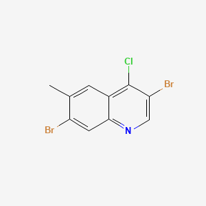 molecular formula C10H6Br2ClN B598984 3,7-Dibromo-4-chloro-6-methylquinoline CAS No. 1204811-82-4