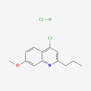 molecular formula C13H15Cl2NO B598985 4-Chloro-7-methoxy-2-propylquinoline hydrochloride CAS No. 1204810-60-5