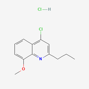 molecular formula C13H15Cl2NO B598989 4-Chloro-8-methoxy-2-propylquinoline hydrochloride CAS No. 1204811-12-0