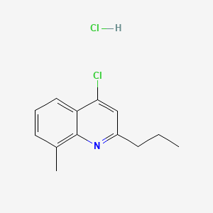 molecular formula C13H15Cl2N B598992 4-Chloro-8-methyl-2-propylquinoline hydrochloride CAS No. 1204811-27-7