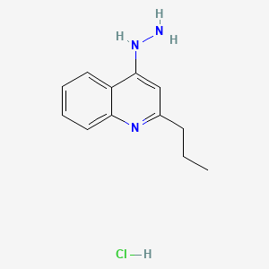molecular formula C12H16ClN3 B598995 4-Hydrazino-2-propylquinoline hydrochloride CAS No. 1204811-38-0