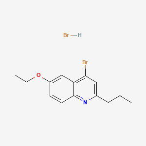 molecular formula C14H17Br2NO B598997 4-Bromo-6-ethoxy-2-propylquinoline hydrobromide CAS No. 1204812-27-0