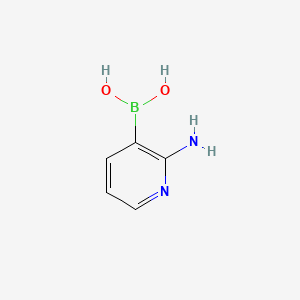 molecular formula C5H7BN2O2 B599001 (2-Aminopyridin-3-yl)boronic acid CAS No. 1204112-62-8