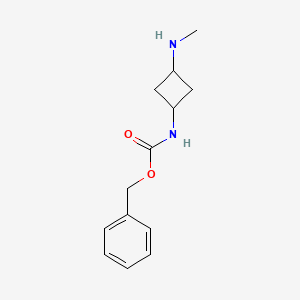 molecular formula C13H18N2O2 B599002 (3-Methylamino-cyclobutyl)-carbamic acid benzyl ester CAS No. 1201825-73-1